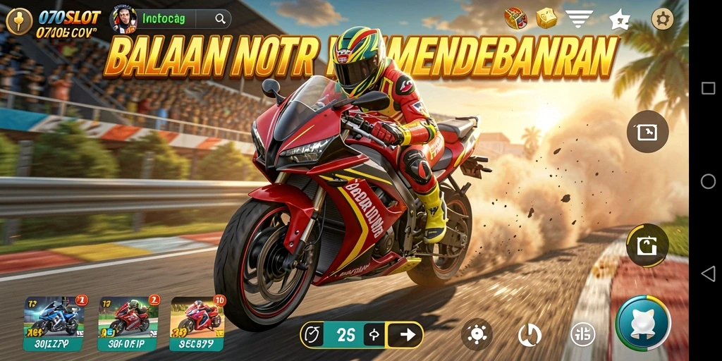 Gameplay seru balapan motor di 070SLOT yang membuat ketagihan.