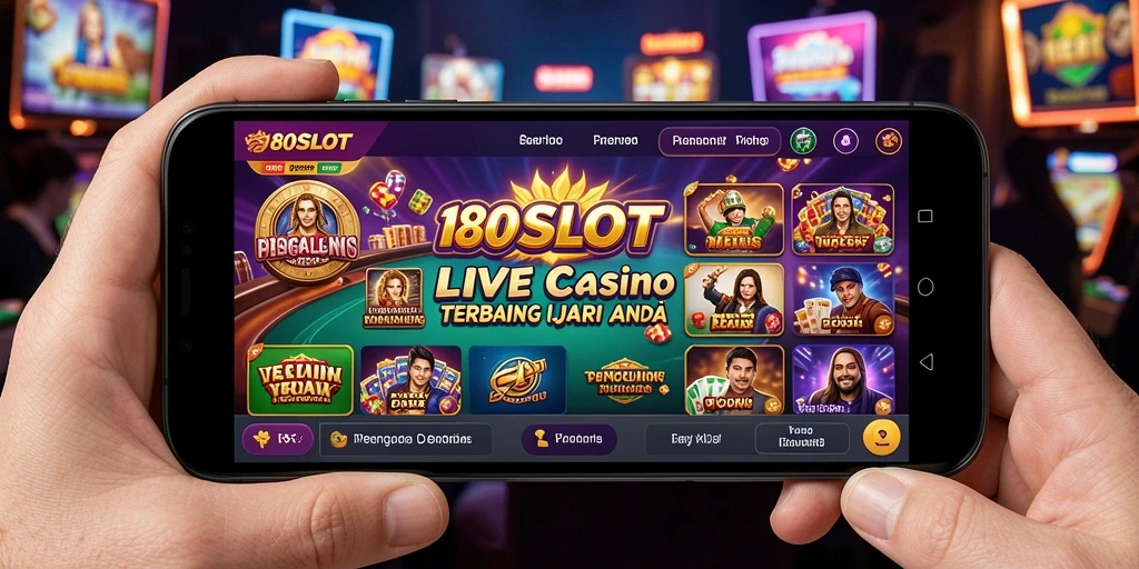 Tampilan gameplay Live Casino yang mendebarkan di 180SLOT.