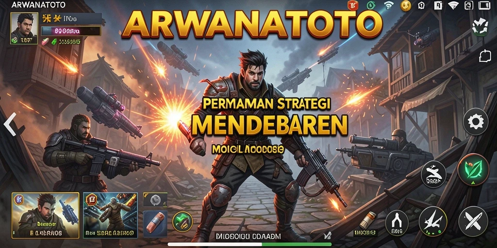 Tangkapan layar gameplay ARWANATOTO memperlihatkan suasana strategi yang intens.