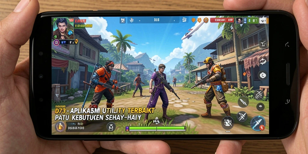 Screenshot menunjukkan tampilan aplikasi D73 yang intuitif dan fungsional.