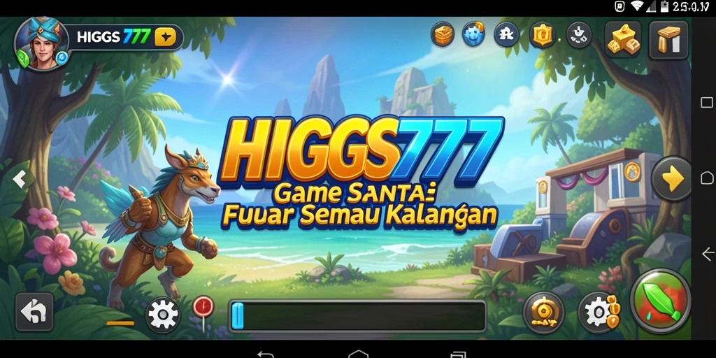 Tampilan menarik dari gameplay HIGGS777 yang penuh warna.