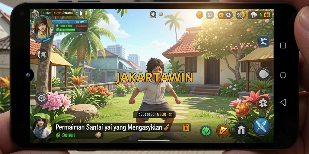 Tampilan gameplay JAKARTAWIN yang menyenangkan dan interaktif.