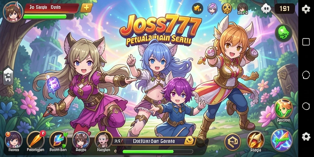 Tampilan gameplay JOSS777 yang memukau dengan karakter Anime yang menarik.
