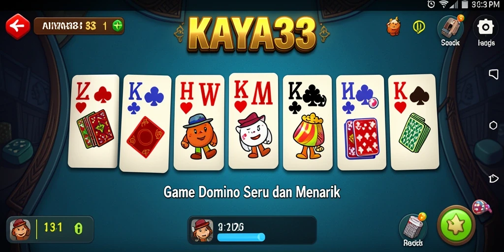 Tampilan permainan Domino KAYA33 yang menarik dan interaktif.