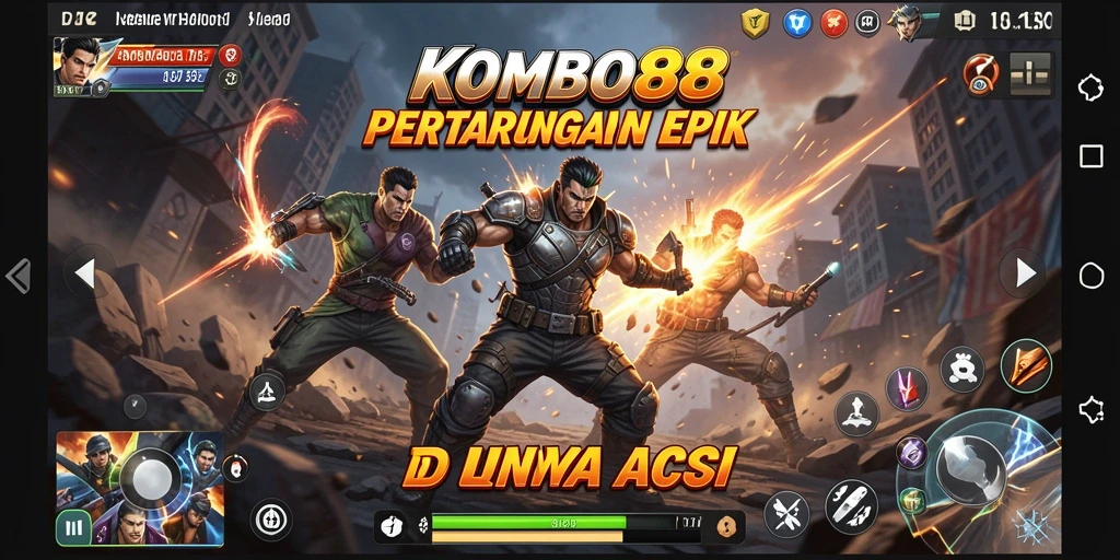 Tangkapan layar KOMBO88 menampilkan aksi bertarung yang mendebarkan.