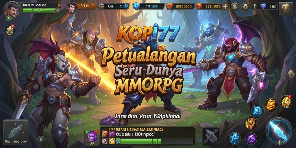 Tampilan gameplay KOPI77 yang menarik dan penuh aksi dalam dunia MMORPG.