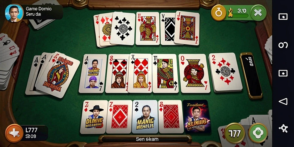 Tampilan gameplay L777 yang seru dan interaktif saat bermain Domino.