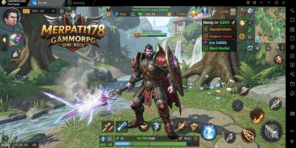 Tampilan seru gameplay MMORPG MERPATI178 yang penuh aksi.