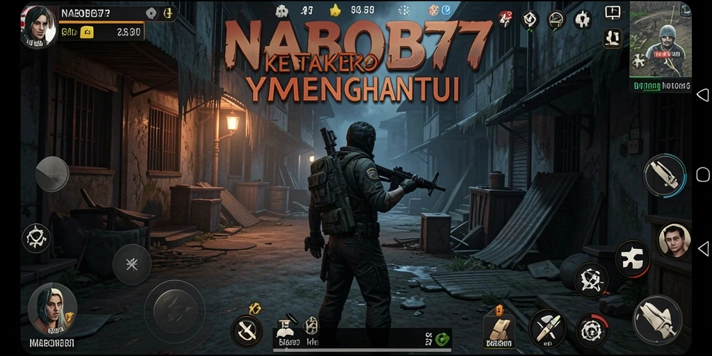 Tampilan gameplay menegangkan dari NABOB77 di tengah kegelapan.