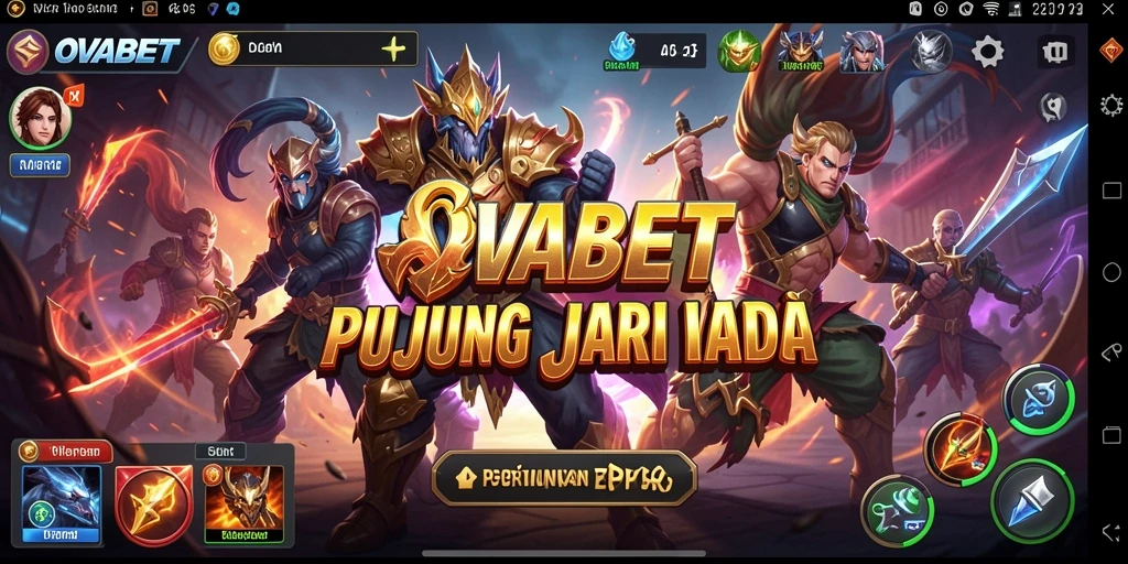 Screenshot menunjukkan aksi pertarungan seru dalam OVABET.
