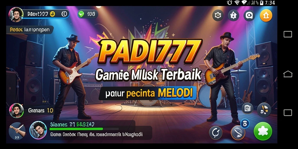 Tampilan gameplay PADI777 yang penuh warna dan interaktif dalam bermain musik.