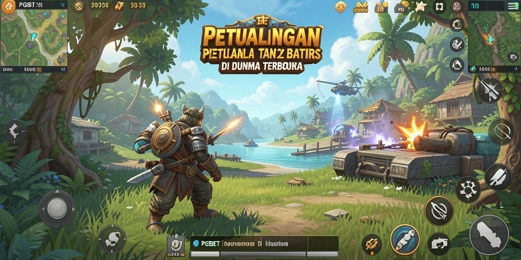 Tampilan gameplay PGBET dengan berbagai aktivitas menjelajahi dunia terbuka.