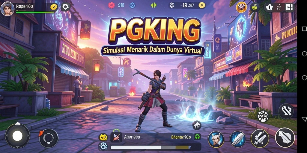 Tampilan gameplay PGKING yang interaktif dan kreatif dalam dunia virtual.