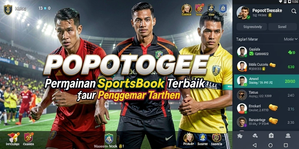 Screenshot utama POPOTOGEL menampilkan aktivitas taruhan Sportsbook yang seru.