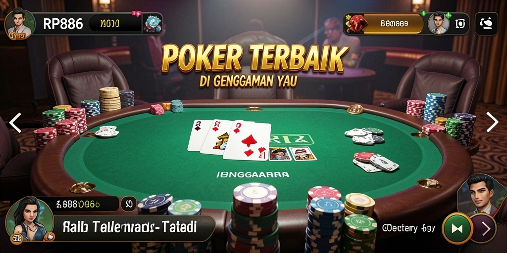 Tampilan gameplay <strong>RP886</strong> yang seru dan mendebarkan bagi para pecinta poker.
