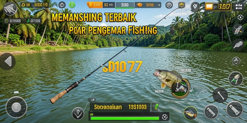 Tampilan gameplay SD107 yang memukau saat menangkap ikan.