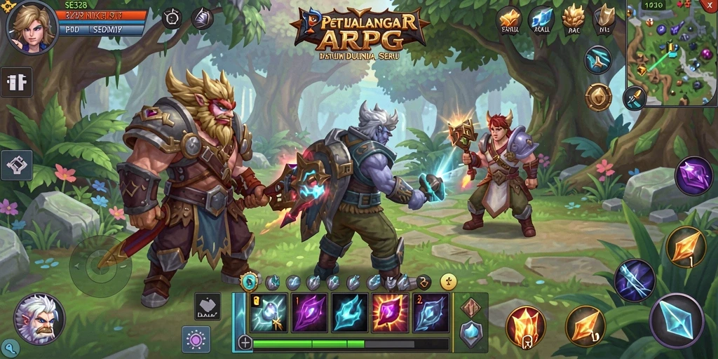 Tampilan menarik dari gameplay SE328 yang menegangkan dalam dunia ARPG.
