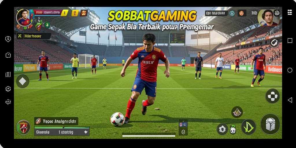 Tampilan gameplay menarik pemain sepak bola di SOBATGAMING.