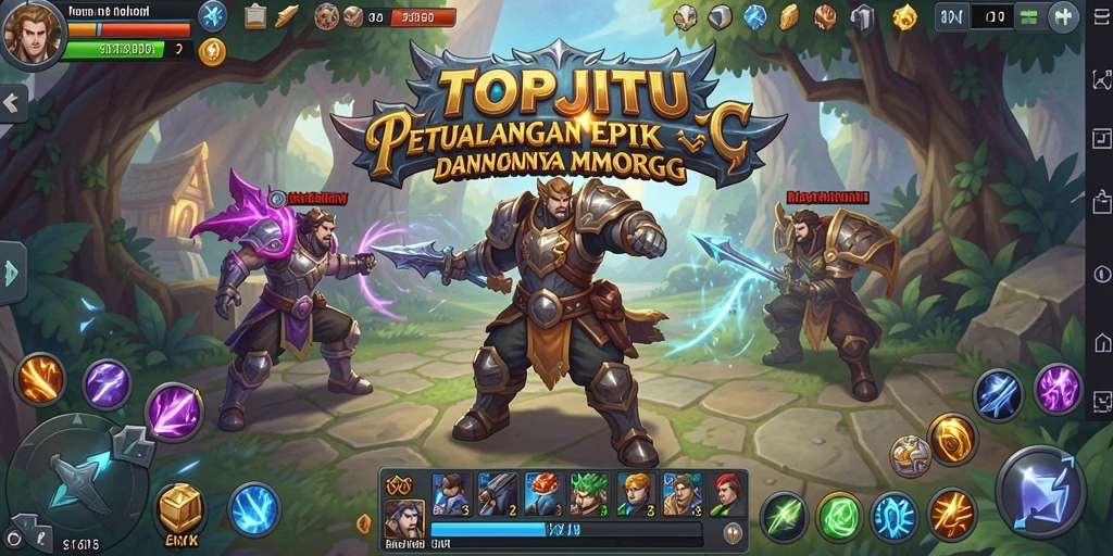Tangkapan layar dari gameplay epik dalam TOPJITU.